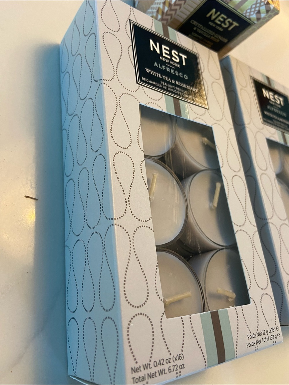 NEST Fragrances White Tea & Rosemary Tea Light Candles - Set of 2 (White) - Picture 6 of 16